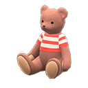 Animal Crossing Items Mama Bear Caramel mocha / Red stripes