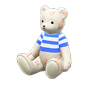 Animal Crossing Items Mama Bear Floral / Blue stripes