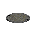Animal Crossing Items Manhole Cover Silver