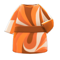 Animal Crossing Items Marble-print Dress Orange