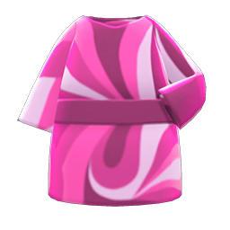 Animal Crossing Items Marble-print Dress Pink