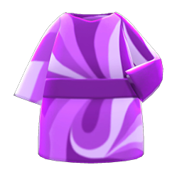 Animal Crossing Items Marble-print Dress Purple