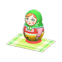 Animal Crossing Items Matryoshka Green