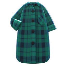 Animal Crossing Items Maxi Shirtdress Green