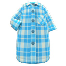 Animal Crossing Items Maxi Shirtdress Light blue