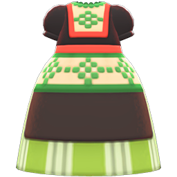 Animal Crossing Items Milkmaid Dress Green