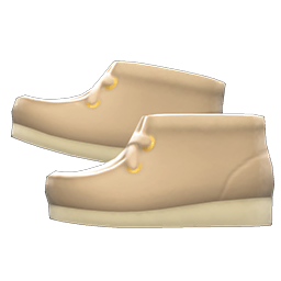 Animal Crossing Items Moccasin Boots Beige