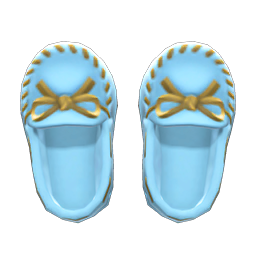 Animal Crossing Items Moccasins Light blue