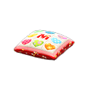Animal Crossing Items Mom's Cushion Red with hearts