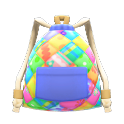 Animal Crossing Items Mom's Knapsack Colorful quilt design