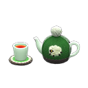 Animal Crossing Items Mom's Tea Cozy Green & white