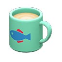 Animal Crossing Items Mug Turquoise / Fish