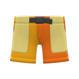 Animal Crossing Items Multicolor Shorts Yellow