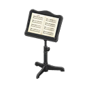 Animal Crossing Items Music Stand Black