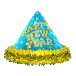 Animal Crossing Items New Year's Hat Light blue