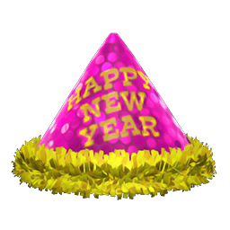 Animal Crossing Items New Year's Hat Pink