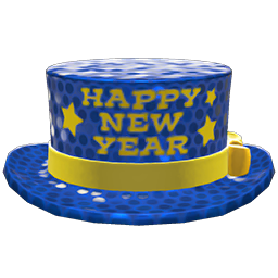 Animal Crossing Items New Year's Silk Hat Blue