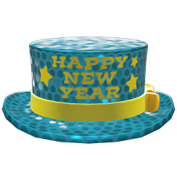 Animal Crossing Items New Year's Silk Hat Light blue