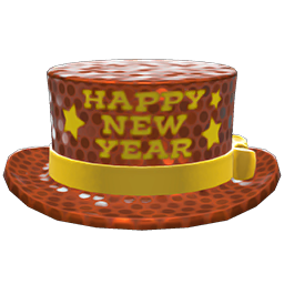 Animal Crossing Items New Year's Silk Hat Orange