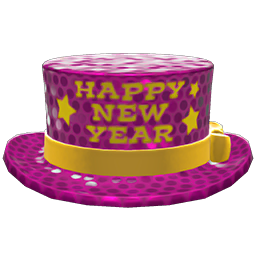 Animal Crossing Items New Year's Silk Hat Pink
