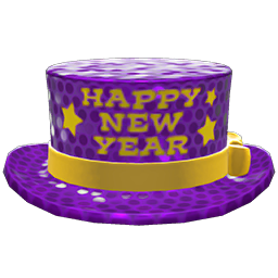 Animal Crossing Items New Year's Silk Hat Purple