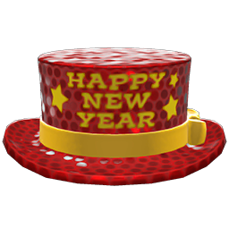 Animal Crossing Items New Year's Silk Hat Red