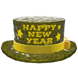 Animal Crossing Items New Year's Silk Hat Yellow