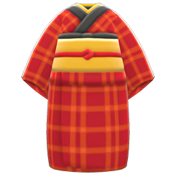 Old Commoner's Kimono Red