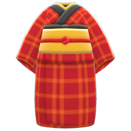 Animal Crossing Items Old Commoner's Kimono Red