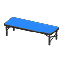 Animal Crossing Items Outdoor Bench Black / Blue