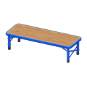 Animal Crossing Items Outdoor Bench Blue / Dark wood