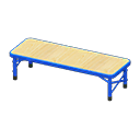 Animal Crossing Items Outdoor Bench Blue / Light wood