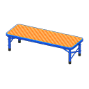 Animal Crossing Items Outdoor Bench Blue / Orange