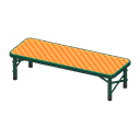 Animal Crossing Items Outdoor Bench Green / Orange