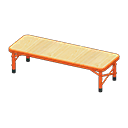 Animal Crossing Items Outdoor Bench Red / Light wood