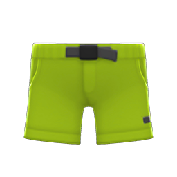 Animal Crossing Items Outdoor Shorts Yellow-green