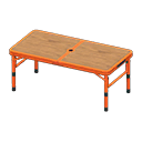Animal Crossing Items Outdoor Table Red / Dark wood