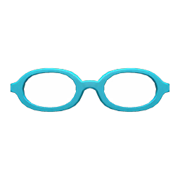 Animal Crossing Items Oval Glasses Blue