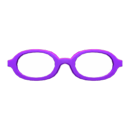 Animal Crossing Items Oval Glasses Purple