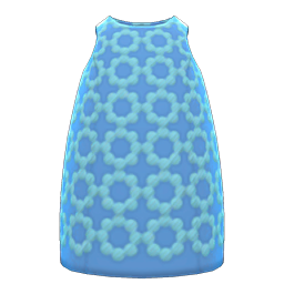 Animal Crossing Items Oversized Print Dress Blue