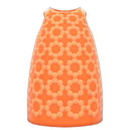 Animal Crossing Items Oversized Print Dress Orange