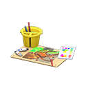 Animal Crossing Items Painting Set Yellow / Bug