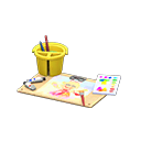 Animal Crossing Items Painting Set Yellow / Smile