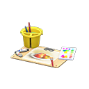 Animal Crossing Items Painting Set Yellow / Still life
