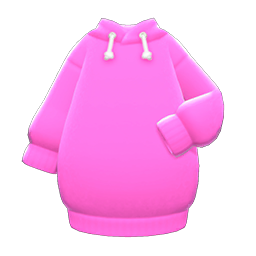 Animal Crossing Items Parka Dress Pink