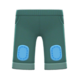 Animal Crossing Items Patched-knee Pants Green