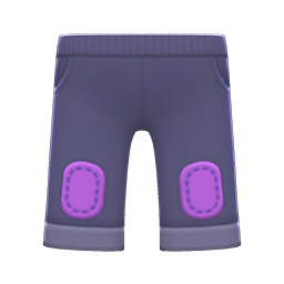 Animal Crossing Items Patched-knee Pants Purple