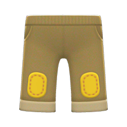 Animal Crossing Items Patched-knee Pants Yellow