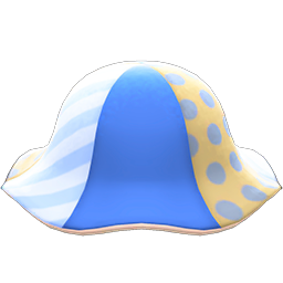 Animal Crossing Items Patchwork Tulip Hat Blue
