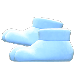 Animal Crossing Items Paw Slippers Blue
